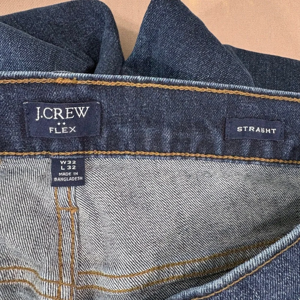 J.Crew‎ Jeans Mens Size 32x32 Blue Denim Flex Straight Dark Wash Stretch Casual